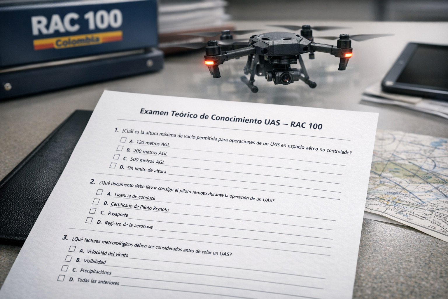 SIMULACRO EXAMEN DE CONOCIMIENTO UAS – RAC 100